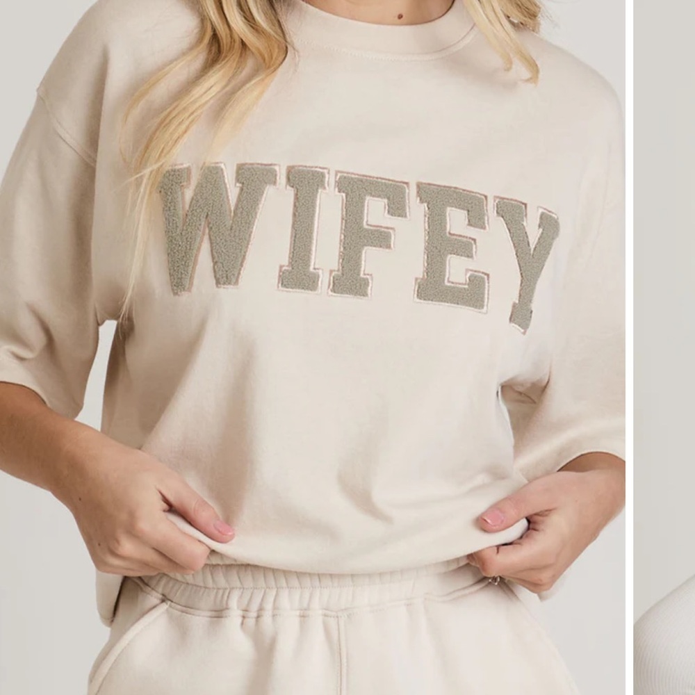 Cream Relaxed Boxy Short Sleeve Tee
